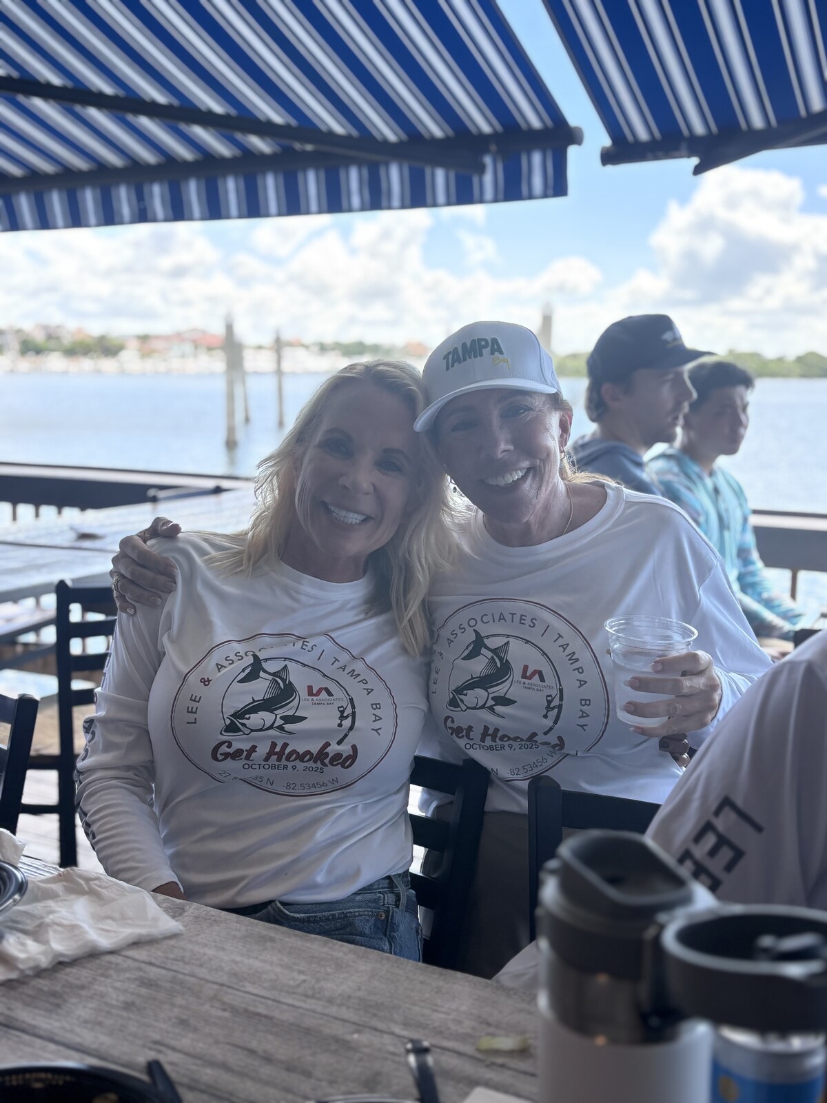 Two anglers at the Get Hooked tournament
