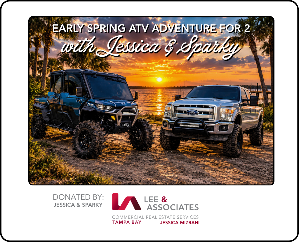 Early Spring ATV Adventure for 2 with Jessica & Sparky, donated by Lee & Associates Tampa Bay, Jessica Mizrahi